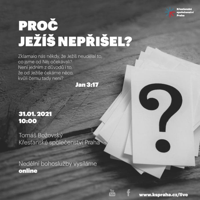Pozvánka na bohoslužby KS Praha 31. 1. 2021